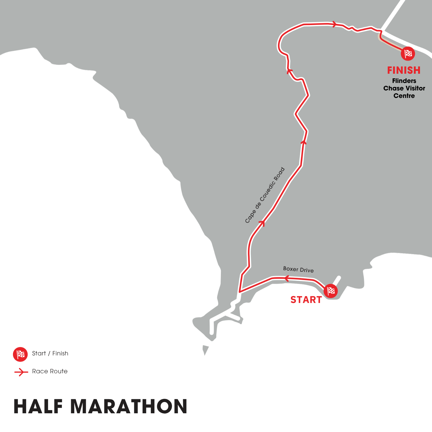 Kangaroo Island Half Marathon Course Map