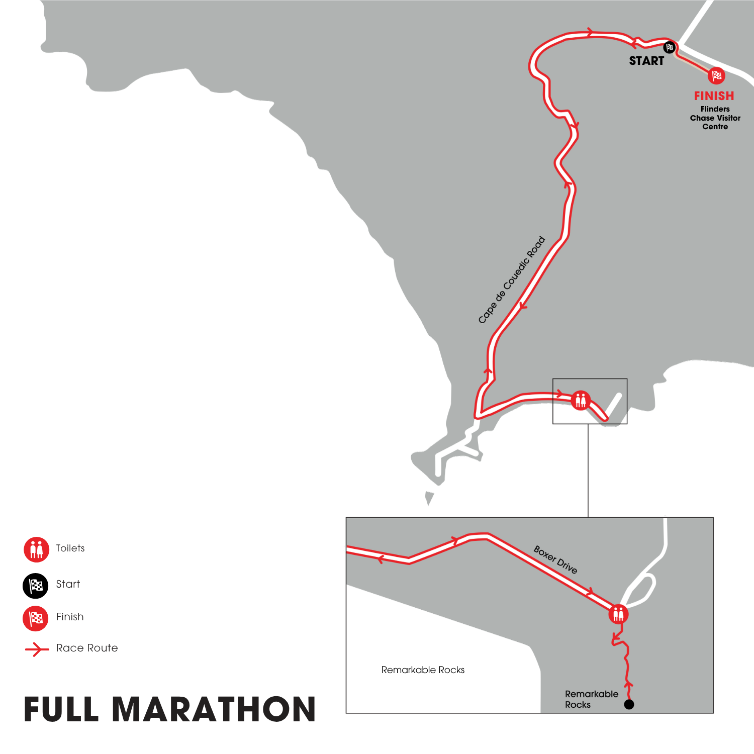 Kangaroo Island Marathon Course Map